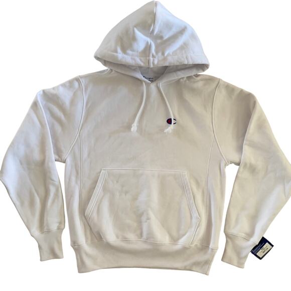 Champion Other - Champion Men’s Reverse Weave Heavyweight Hoodie Sweatshirt Size Small White New